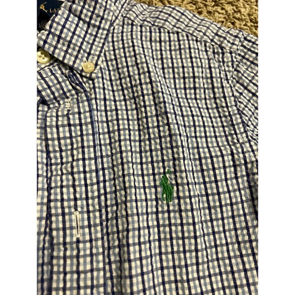Ralph Lauren Button Down Shirt Kids Size 7 Blue - Picture 3 of 4